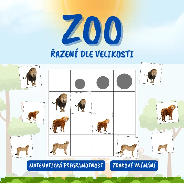 ZOO - řazení dle velikosti
