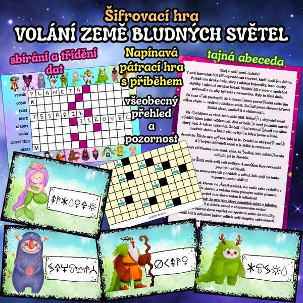 Šifrovací hra VOLÁNÍ ZEMĚ BLUDNÝCH SVĚTEL