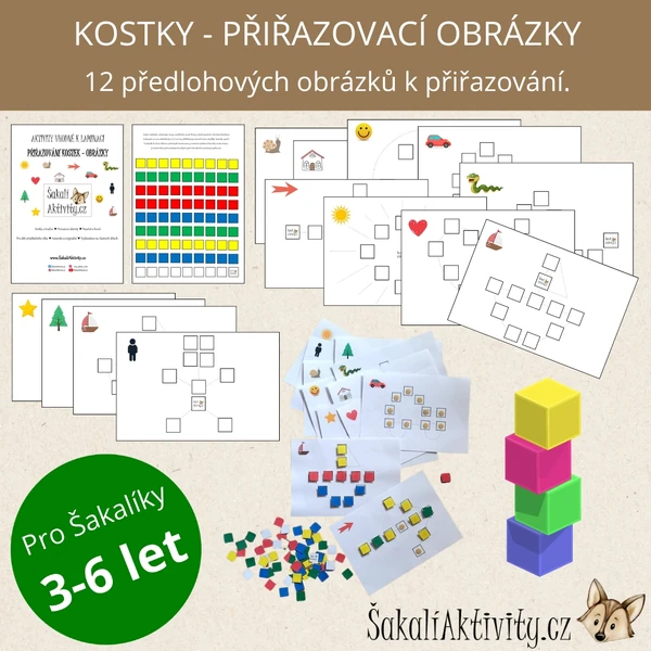 Přiřazovací obrázky - KOSTKY