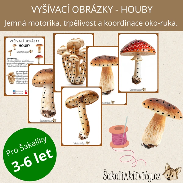  VYŠÍVACÍ OBRÁZKY - Houby 