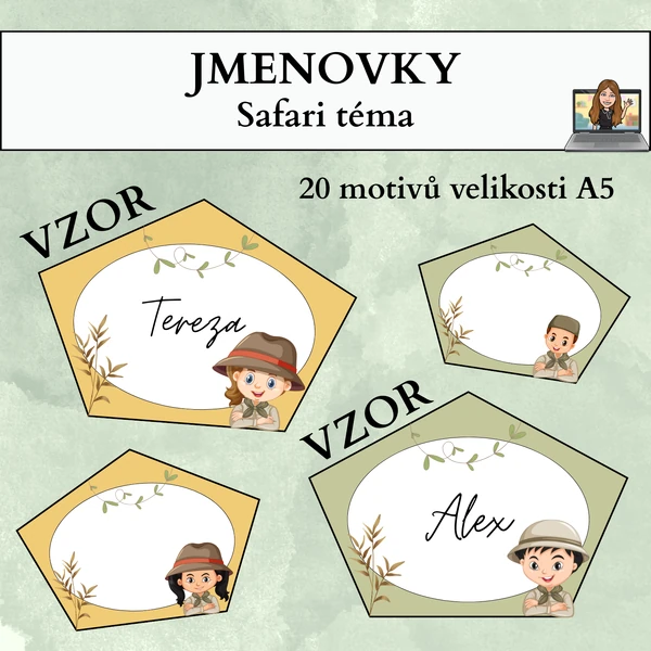 jmenovky - safari