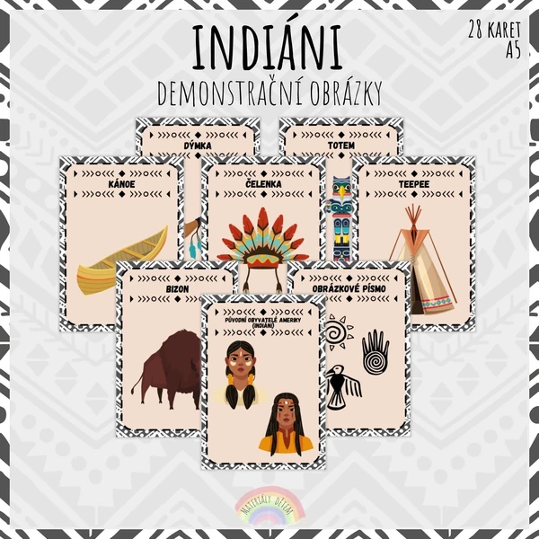 🪶Indiáni, demonstrační obrázky🪶
