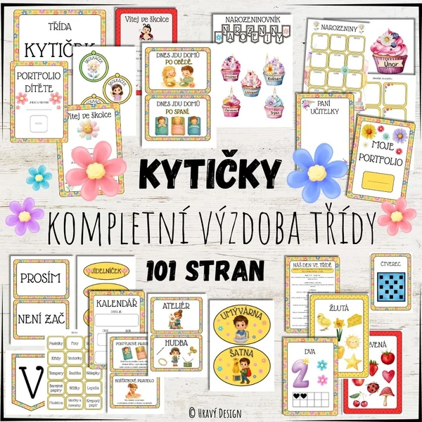 Třída kytiček - výzdoba