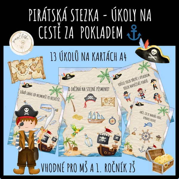 Pirátská stezka - úkoly na cestě za pokladem ⚓