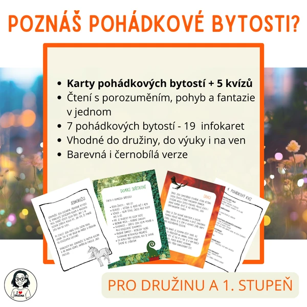 Pohádkové bytosti - čtení s porozuměním a pohybovka v jednom