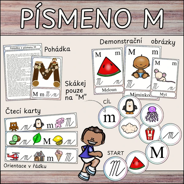Vyvození písmene M - balíček aktivit