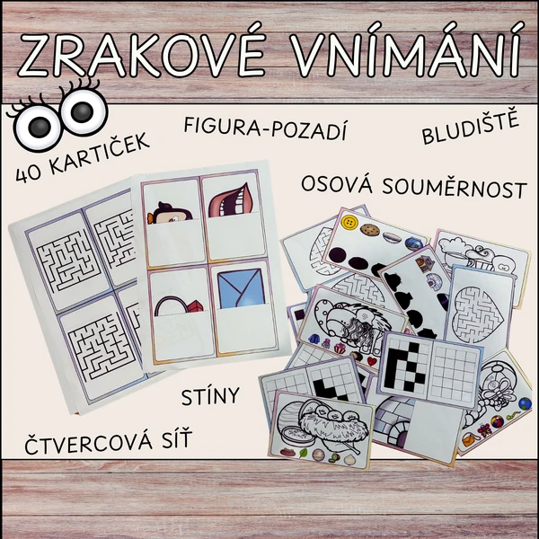 Zrakové vnímání - sada kartiček
