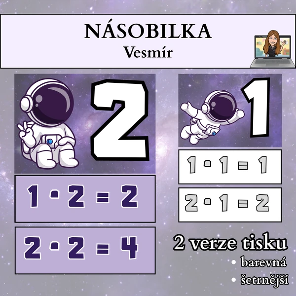násobilka - vesmír