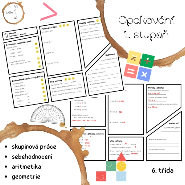 Opakování - matematika 1. stupeň (skupinovka)