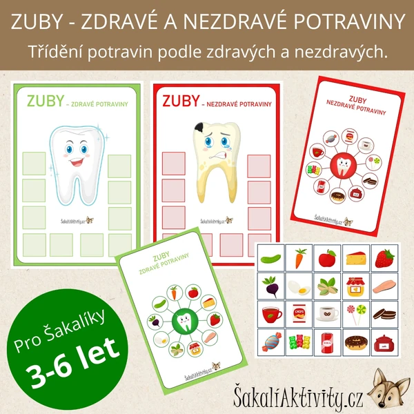 ZUBY - ZDRAVÉ A NEZDRAVÉ POTRAVINY