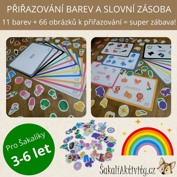 Sada aktivit - PŘIŘAZOVÁNÍ BAREV A SLOVNÍ ZÁSOBA