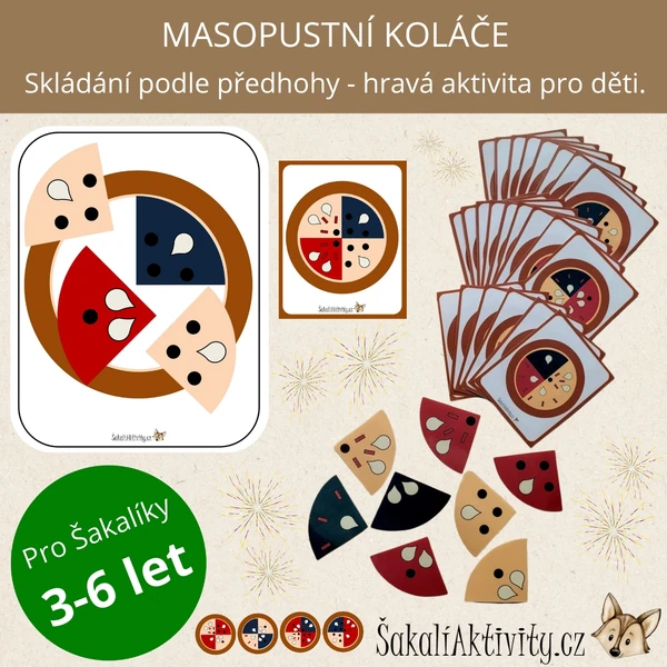 MASOPUSTNÍ KOLÁČE - skládání podle předlohy
