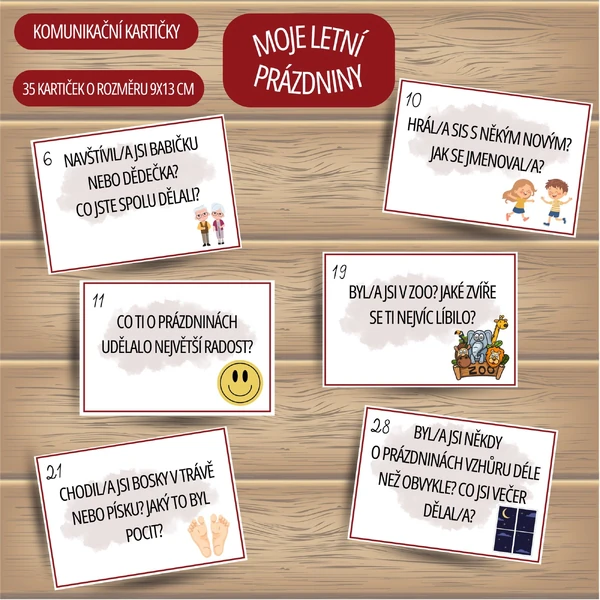 Konverzační kartičky - Moje letní prázdniny