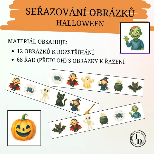 Seřazování obrázků - Halloween