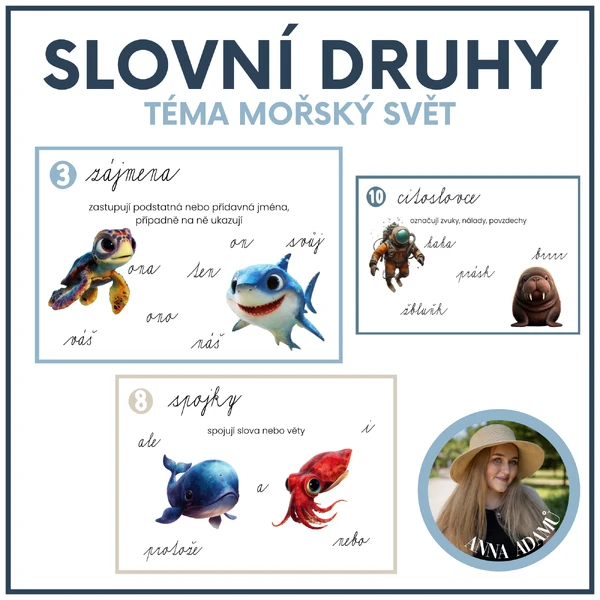 Slovní druhy - mořský svět 