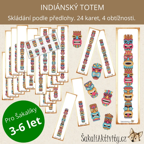  Indiánský totem - skládání podle předlohy 