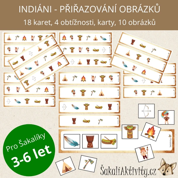  Indiáni - přiřazování obrázků 