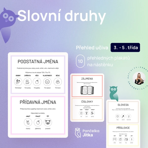 Slovní druhy - přehled učiva
