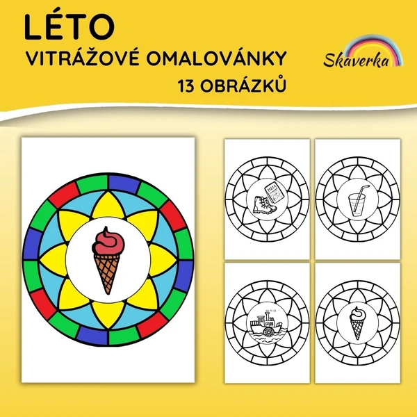 VITRÁŽOVÉ OMALOVÁNKY – Léto