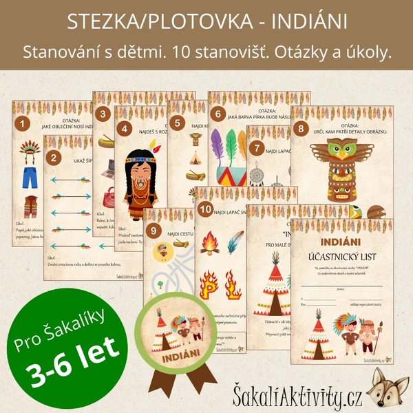  Plotovka/stezka - Indiáni 