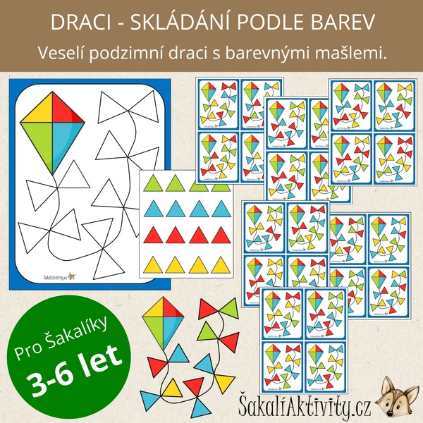  DRACI - skládání podle barev 