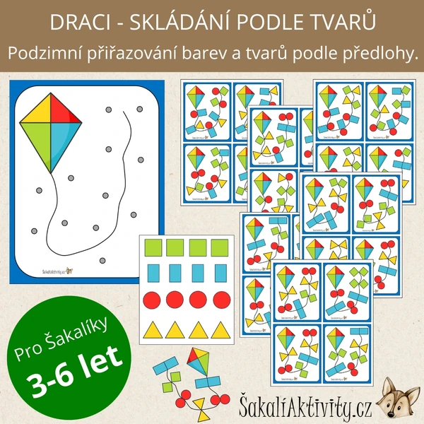  DRACI - skládání podle tvarů 