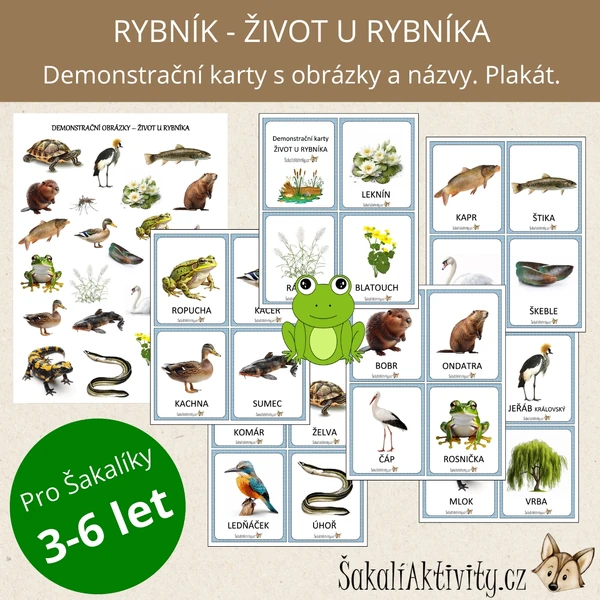  ŽIVOT U RYBNÍKA - demonstrační karty 