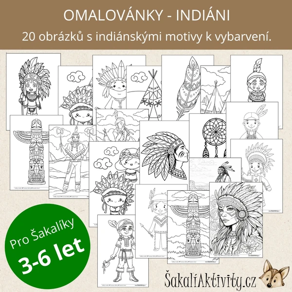  Omalovánky - INDIÁNI 