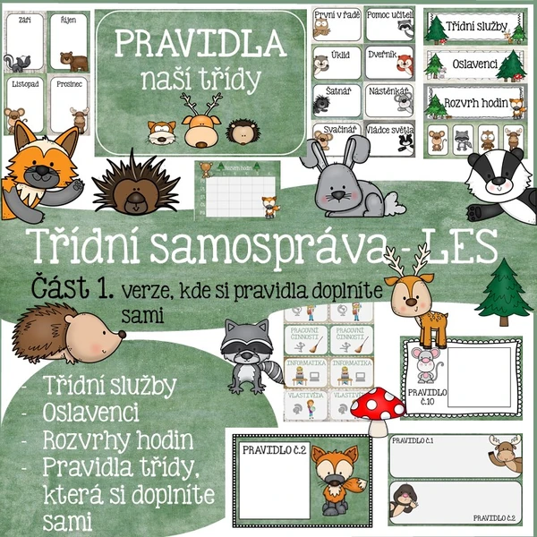 -Třídní samospráva - LES 1.-pravidla si doplníte sami