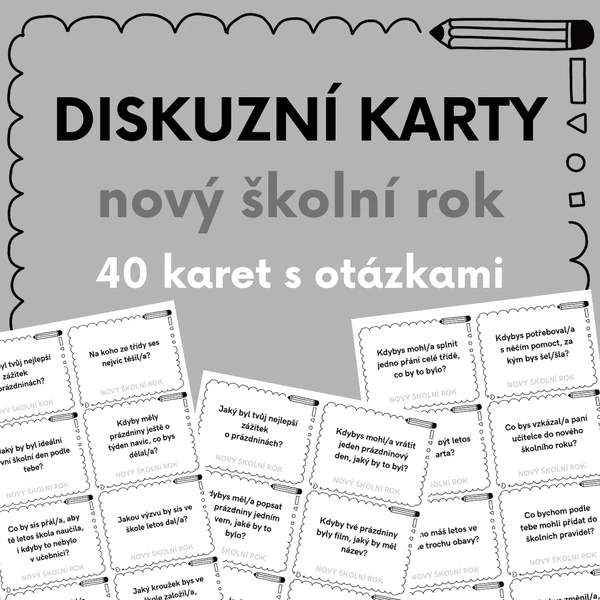 Diskuzní kartičky-nový školní rok 