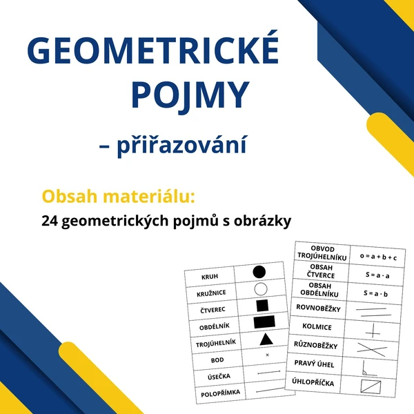 GEOMETRICKÉ POJMY - přiřazování