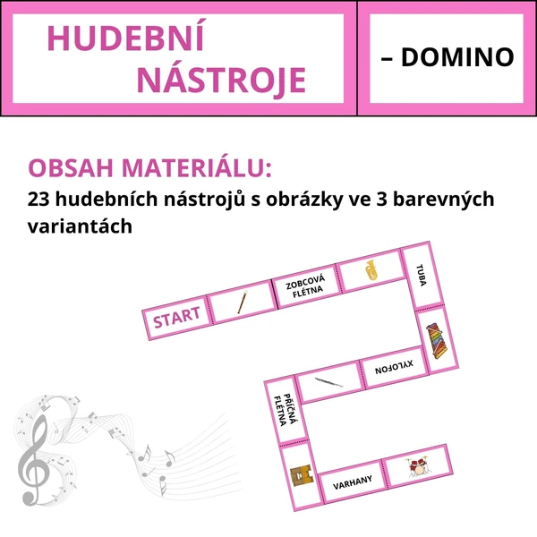 HUDEBNÍ NÁSTROJE - domino