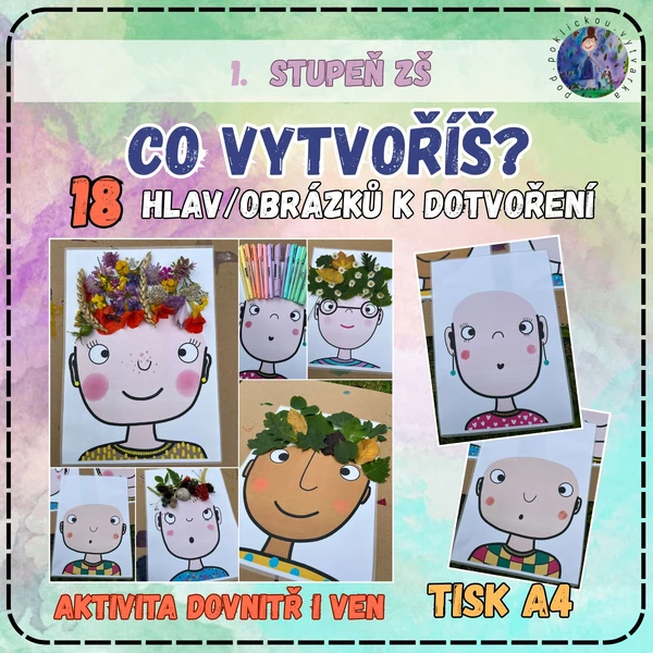 Co vytvoříš? 18 hlav / obrázků k dotvoření