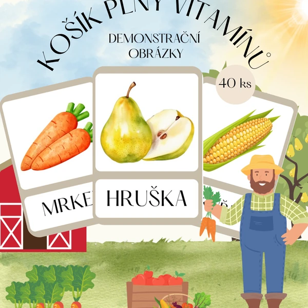 KOŠÍK PLNÝ VITAMÍNŮ- Demonstrační obrázky 🍓🥦