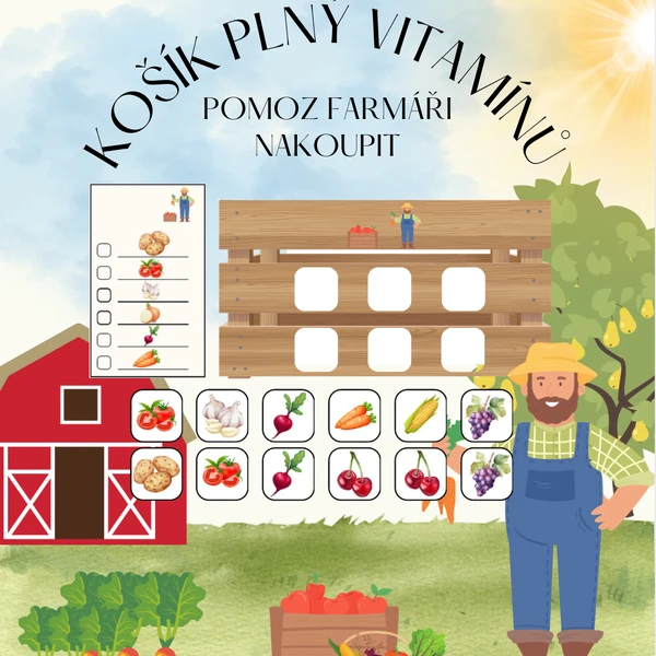 KOŠÍK PLNÝ VITAMÍNŮ-Didaktická hra 🍓🧑‍🌾