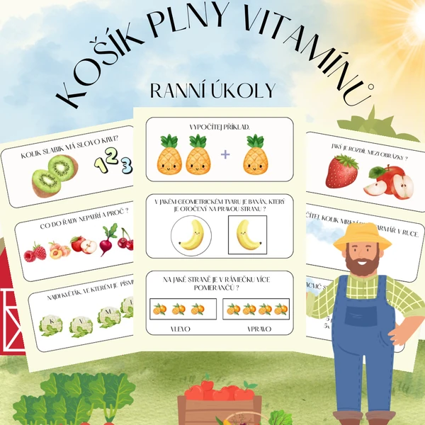 KOŠÍK PLNÝ VITAMÍNŮ- Ranní úkoly🧑‍🌾🍉