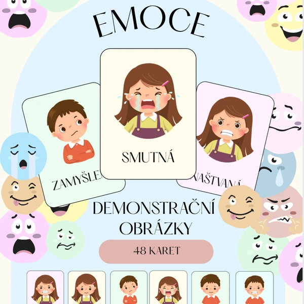 EMOCE- Demonstrační obrázky ☺️😢🤨