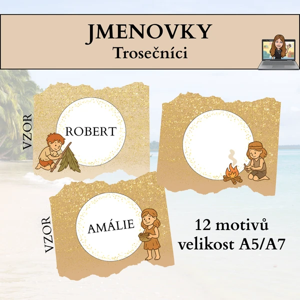 jmenovky - trosečníci