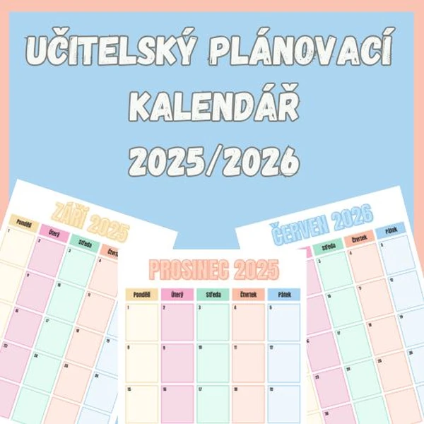 Učitelský plánovací kalendář 2025/2026