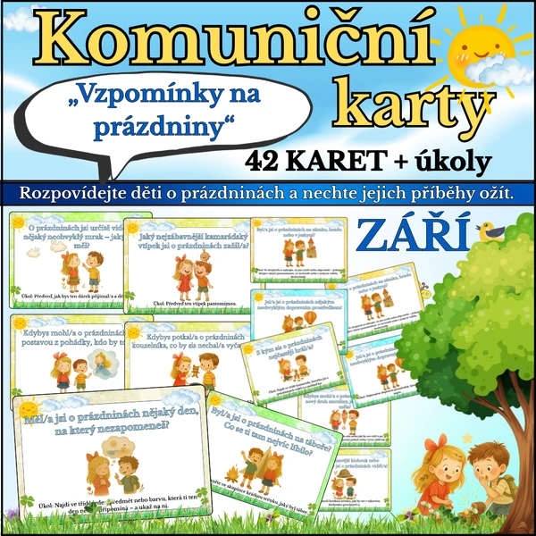  KOMUNIKAČNÍ KARTY – Prázdninové zážitky - září