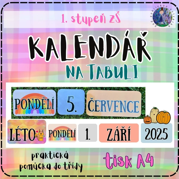 Kalendář na tabuli - 60 kartiček