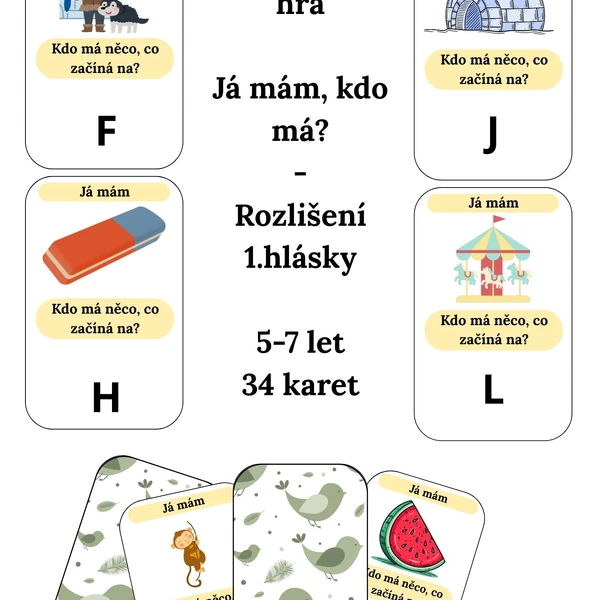 Já mám, kdo má? - Rozlišení 1.hlásky