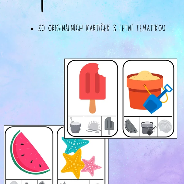 ☀️ Kolíčkování – stíny s letní tematikou ☀️