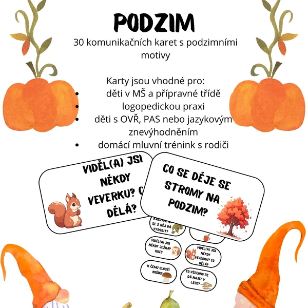 Komunikační karty - podzim
