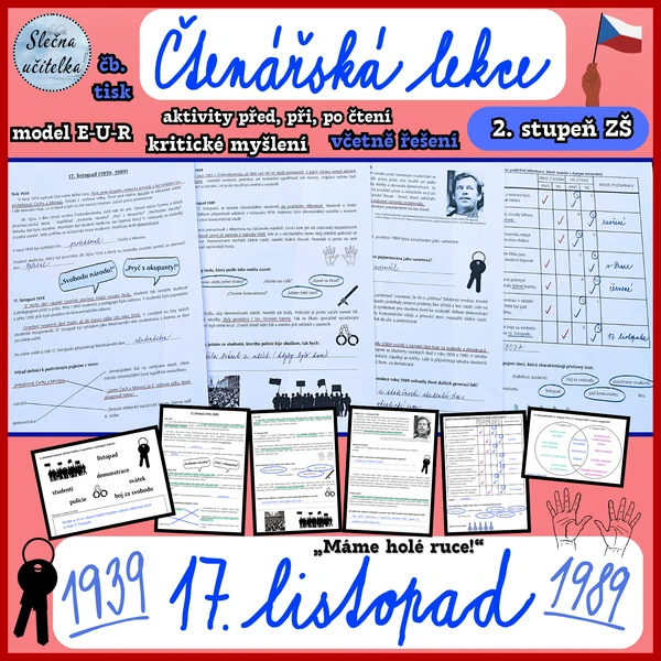 17. LISTOPAD 1939/1989 (Den boje za svobodu a demokracii) - čtenářská lekce 