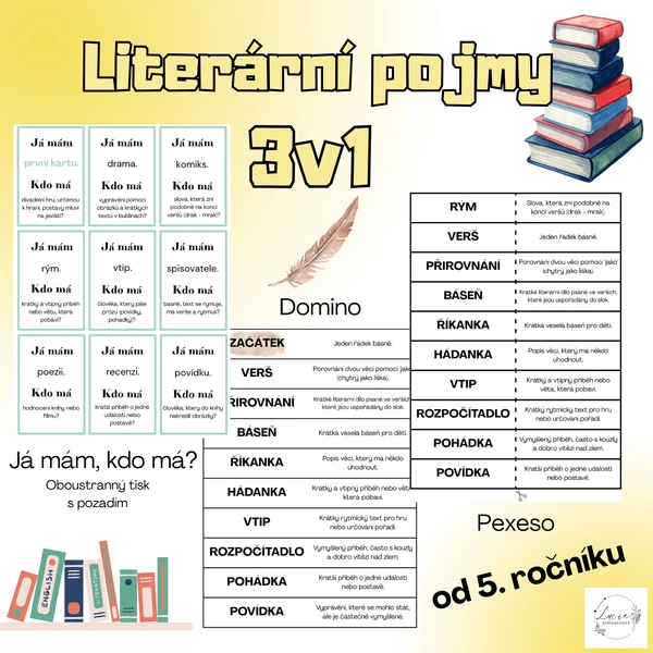 LITERÁRNÍ POJMY 3v1