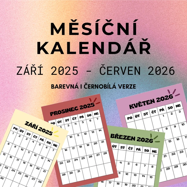 Měsíční školní kalendář