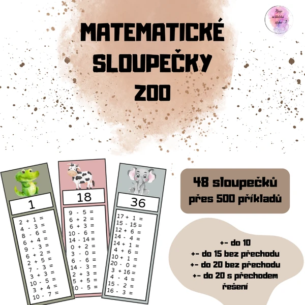 Matematické sloupečky - ZOO