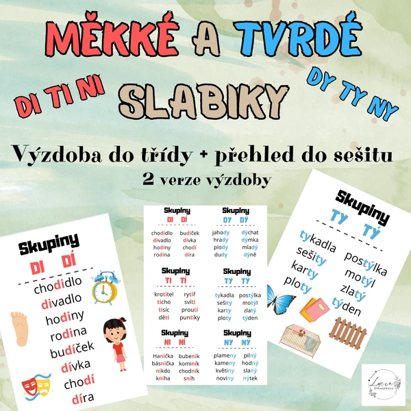 MĚKKÉ a TVRDÉ slabiky