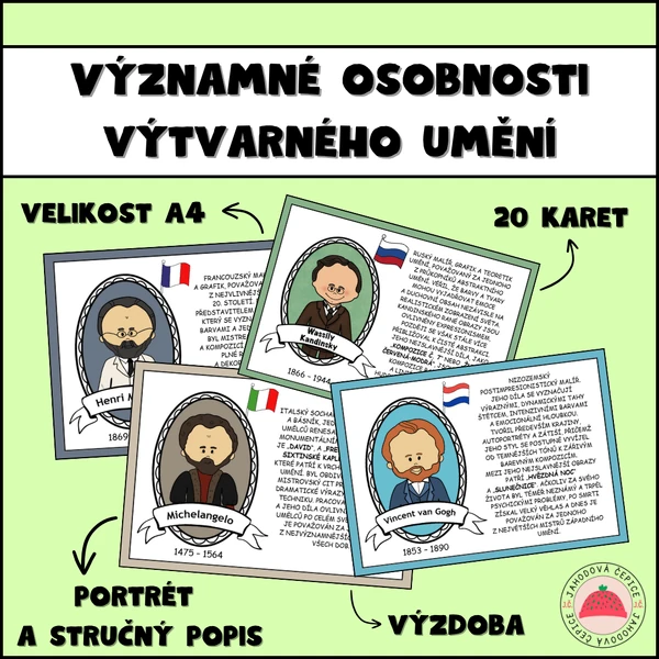 Významné osobnosti výtvarného umění - výzdoba